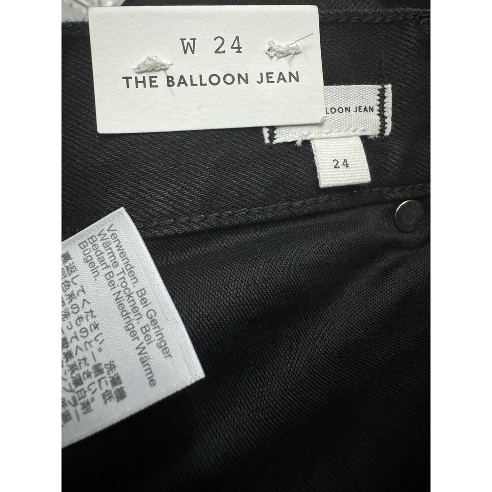 NWT Madewell The Balloon Jeans Black Size 24 Wide Leg Barrel 100% Cotton - Picture 11 of 11